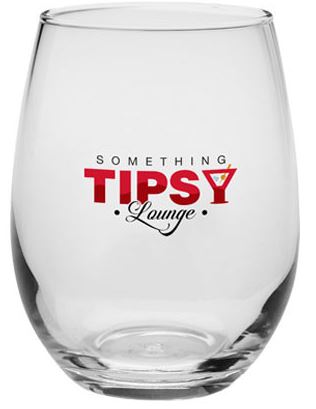 Custom 9 oz Stemless Wine Glass as low as $1.71 - Free Setup main image